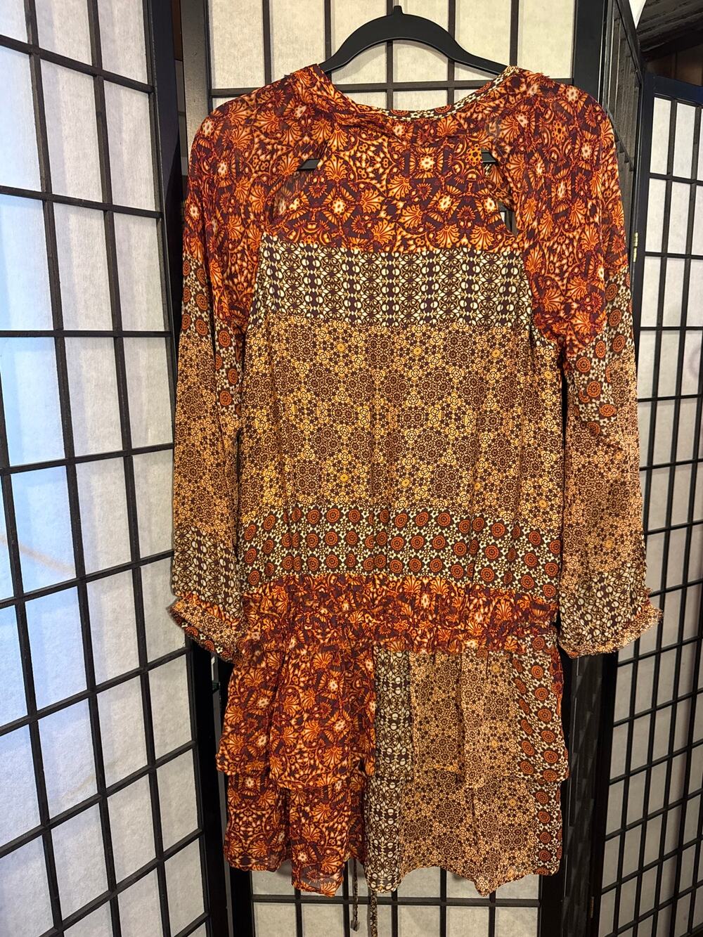 Gypsy 05 Silk & Bamboo Boho Print Maxi Dress - Size XS